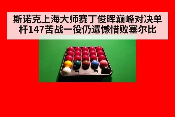 斯诺克上海大师赛丁俊晖巅峰对决单杆147苦战一役仍遗憾惜败塞尔比